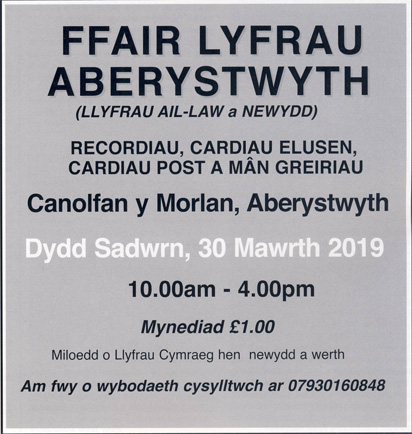 ffair lyfrau aberystwyth 2019